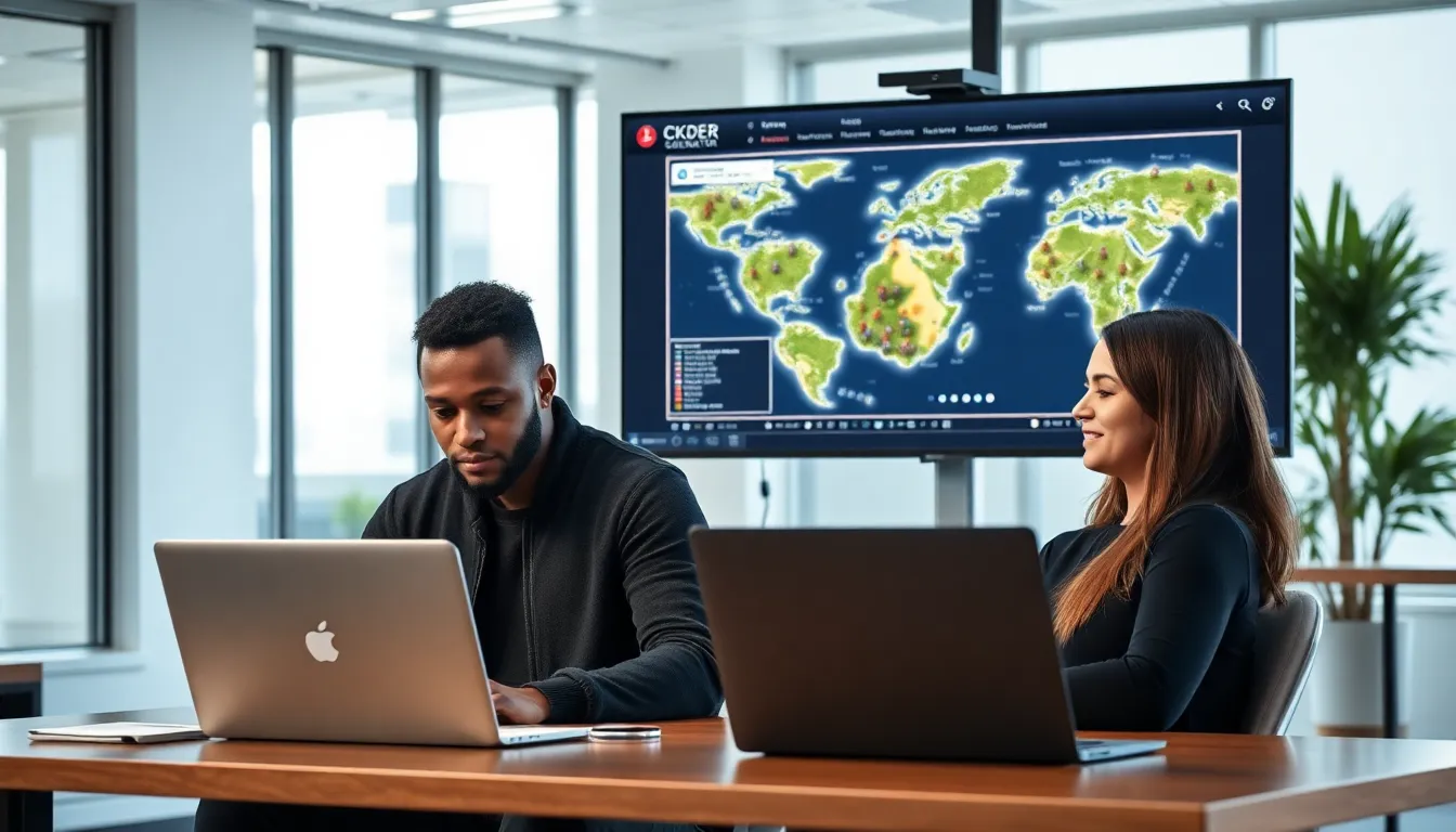 diverse team strategizing in a modern office features CK2Generator.